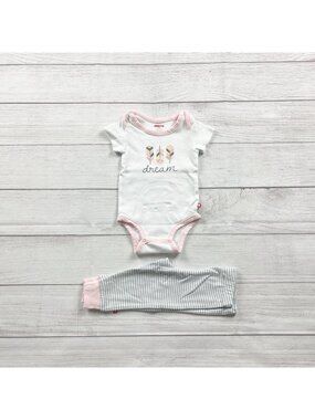Skip Hop Baby 2 Piece Outfit Dream Print Bodysuit Striped Pants 6-9 Months